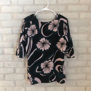 Ann Taylor Floral Blouse Size L